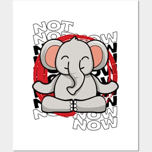 Lotus yoga elephant pose Posters and Art